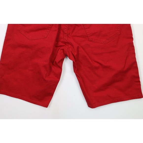 New Levis 569 Mens Size 30 Loose Fit Stretch Denim Jean Shorts Jorts Red - Picture 10 of 10